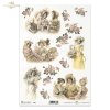 vintage, retro, woman, women, dress, flowers, rose, roses, flower decorations, ornaments, romance, R366